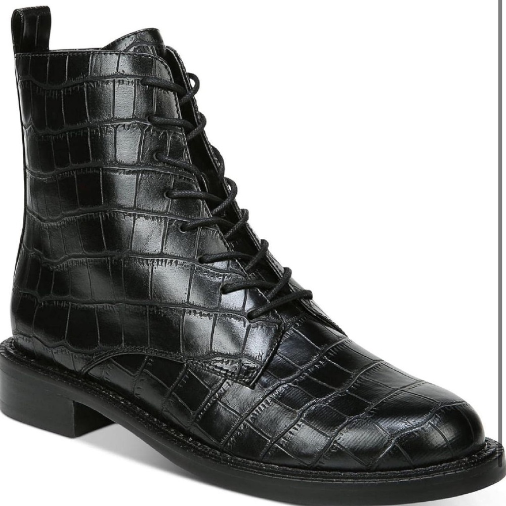 Black Croc Booties